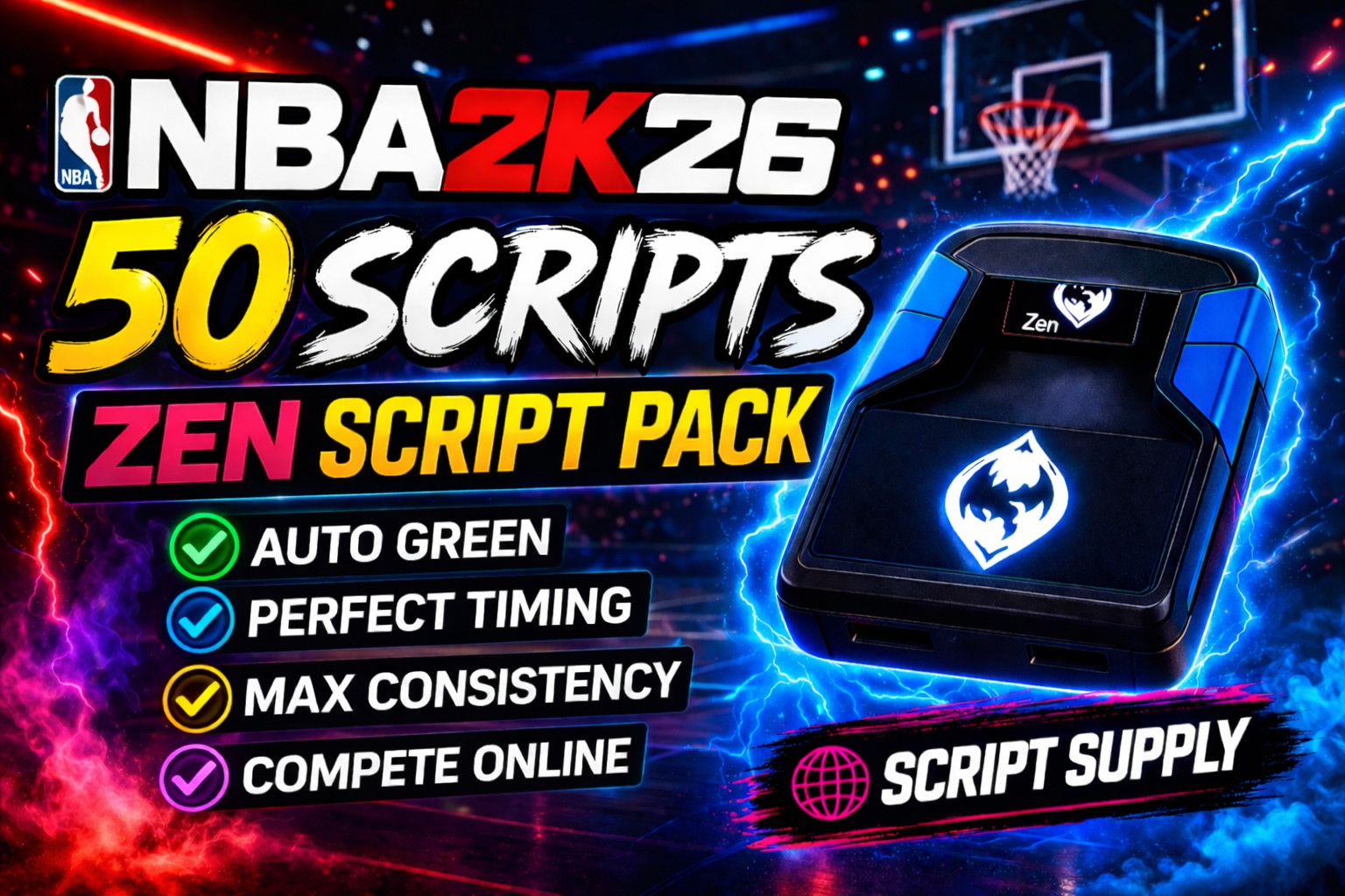 NBA 2K26 Cronus Zen Scripts 50 Pack &ndash; Hoops, Glory, Proaim
