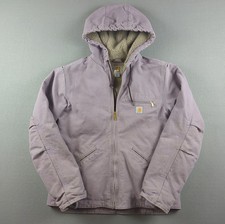 Carhartt Women s Sherpa Jacket Hooded Purple Sage WJ141 563 Women s Small