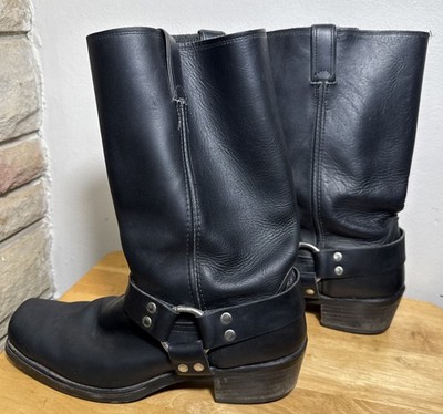 Code West  Vulcan Leather Motorcycle Black Boots Size 12D  EUC