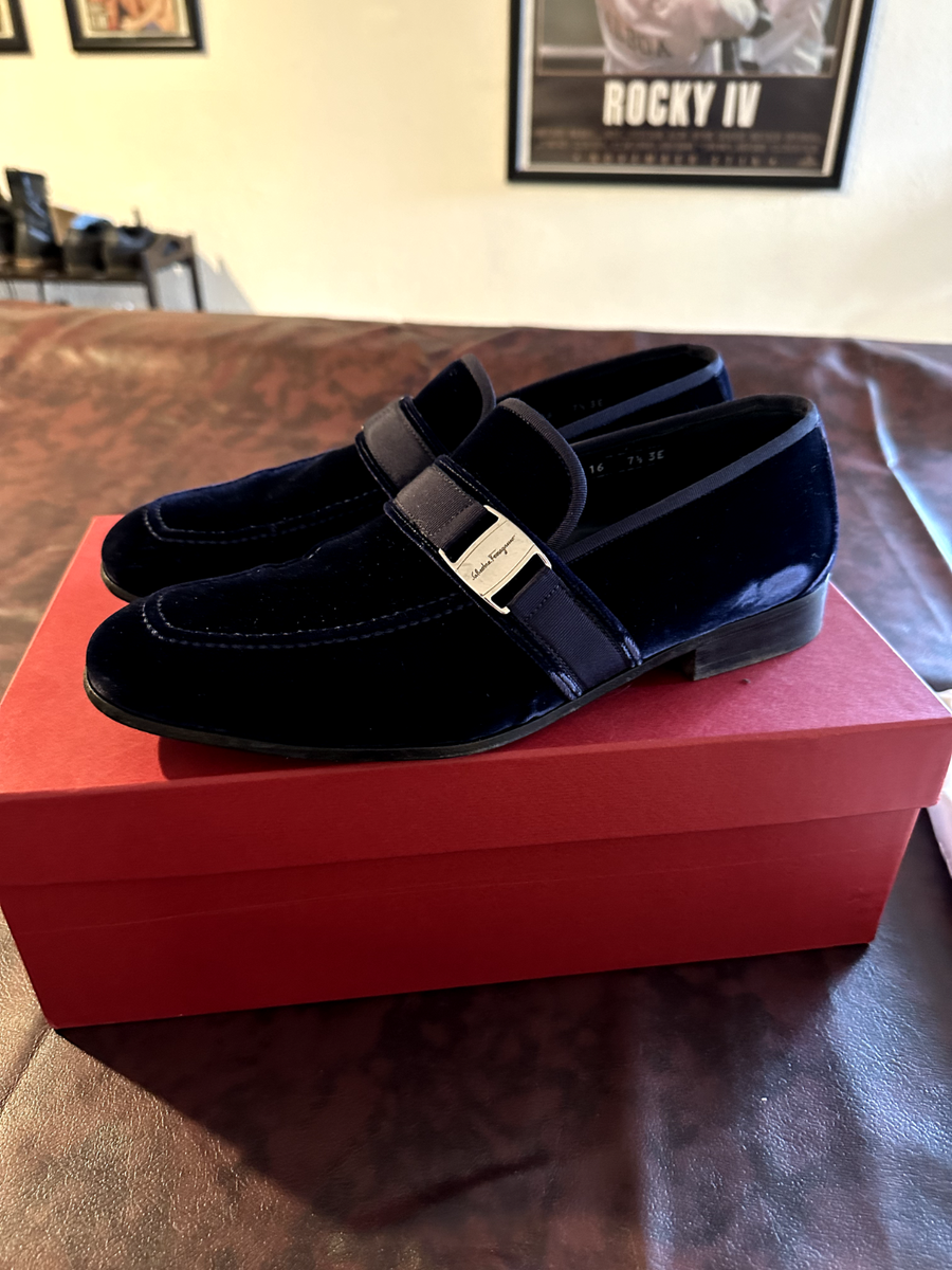 Mens Velvet Ferragamo Danny 2 Loafers w/ Box & Dustbag Danny 2 Velvet Tuxedo Loafer | Oak Hall, Inc main image 3