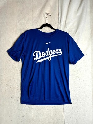 Los Angeles Dodgers T-Shirt Mens Large Blue Nike MLB Baseball Sports Crew Neck