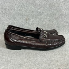 SAS Metro Women Size 8 M Burgundy Tripad Comfort Patent Leather Loafer Shoes