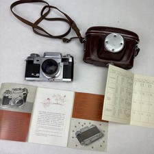 Zeiss Ikon Contax IIIa w/ Carl Zeiss Sonnar 50mm F1.5 Lens leather case manual