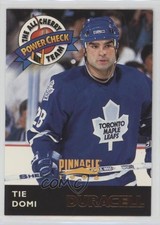 1996-97 Pinnacle Duracell The All Cherry Power Check Team Tie Domi #DC13 2d8