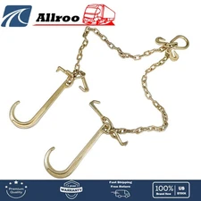 Fit For G70 5/16" V-Chain Bridle w/ 15" Large J Hooks,J-Hook w/ Grab Hooks 3'