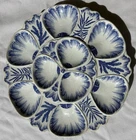 Rare Antique French  Majolica oysters plate Bordeaux Viellard