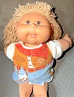 Cabbage Patch Kids Doll 15" Blonde Yarn Hair Brown Eyes Play Along 2004 Cowboy