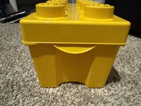 LEGO Yellow Brick Storage Case 8 Stud Plastic Bin Box EMPTY 14"x7"x7"