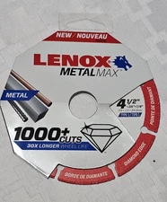 Lenox MetalMax Angle Grinder Diamond Edge Cutoff Wheel 4-1/2"x 7/8" 1972921/FM10