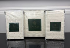 Vintage Ralph Lauren 52nd Street Jacquard Cream Duvet Comforter Cover Shams KING