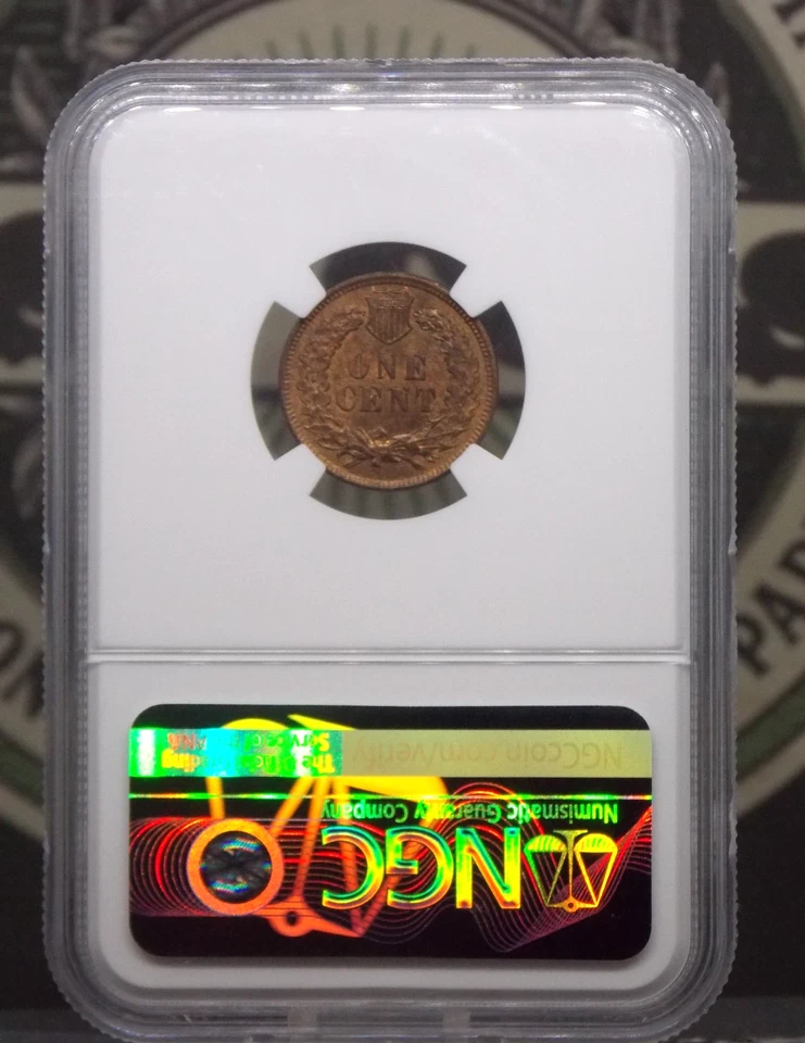 1906 Indian Head Cent 1c NGC MS65 RB #018 Gem BU Unc Red Brown ECC&C, Inc. - Image 4 of 4