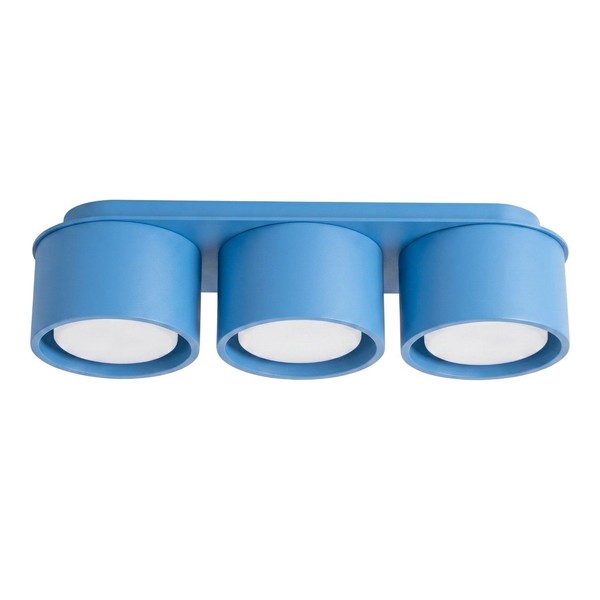 Deckenlampe Aluminium Hellblau GX53 Flur 3-Flammig L:32,4 Cm Deckenleuchte BüRo-image