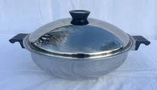New Era 5 Ply Stainless Steel Wok Pan Pot & Dome Lid 13in Cookware Al-Core USA