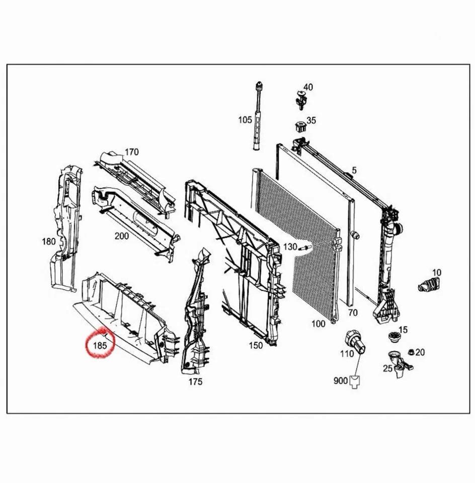 GENUINE MERCEDES VITO AIR DUCT CHANNEL A4475050700 - Image 3 of 4