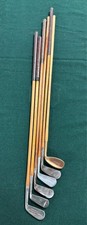 S5 Lot 6 Antique Vtg 30s Hickory Shaft Golf Club Set JL Daray Mashie Spalding