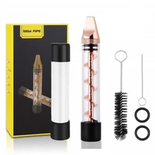Blunt Pipe Twisty 7-in-1 Kit with Grinder and Cleaning Brush Rose Gold