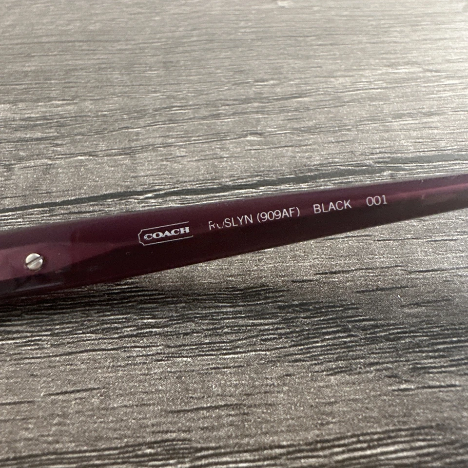 Gafas Coach Roslyn 909AF Negro 001 Flor Púrpura MARCOS SOLO 51-17-135 Foto 3 de 4