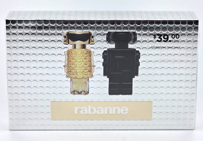 Paco Rabanne Mini Set Fame Women EDP 0.14 oz & Phantom Men 0.17 oz New Sealed