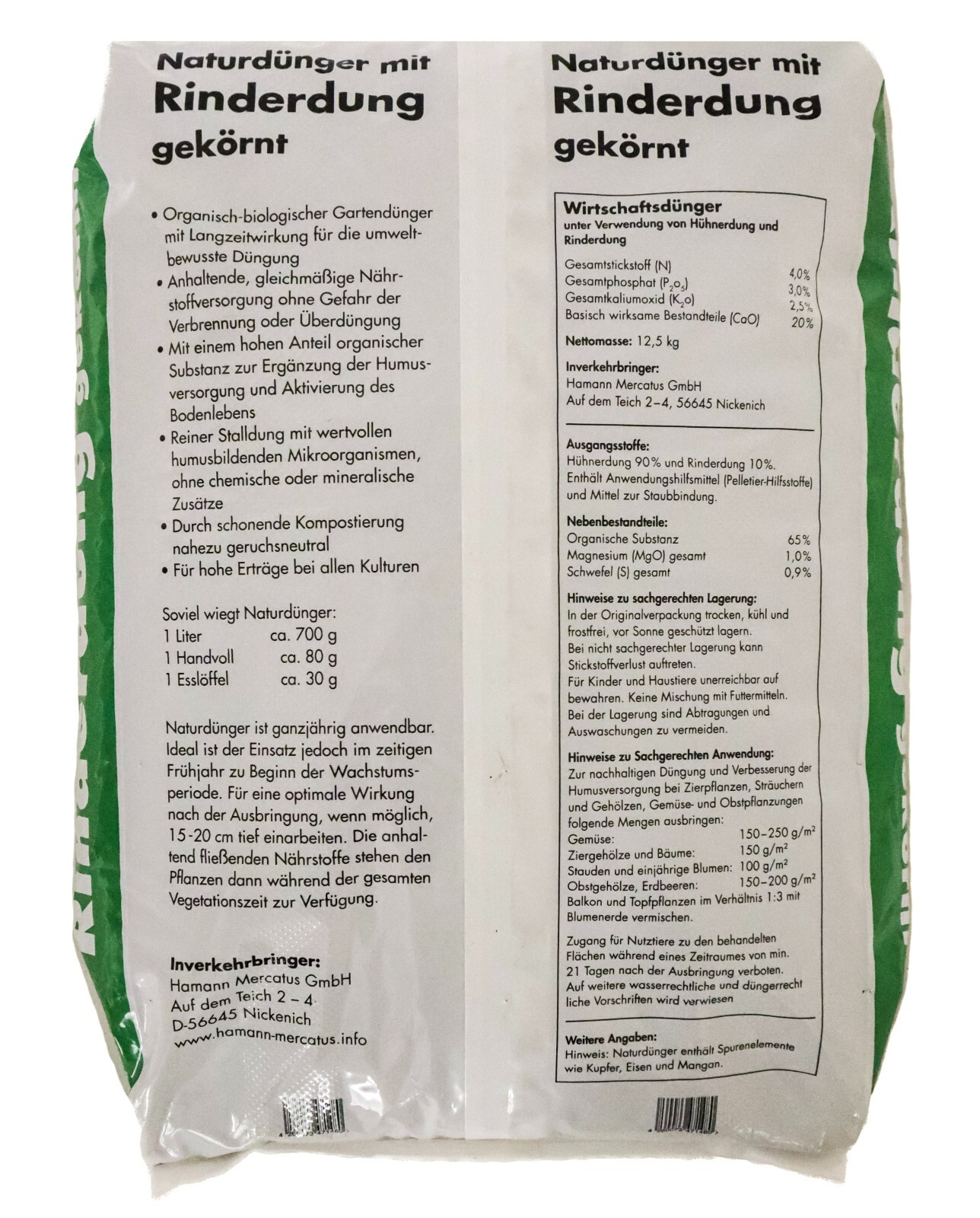 Allflor Rinderdung Gekörnt - 2x5kg Biologischer Gartendünger
