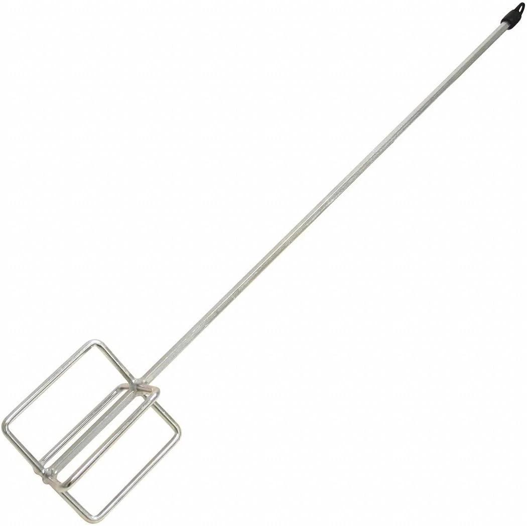 4-Piece Mixing Paddle & Egg Beater Set - 30" Plated Steel Tools