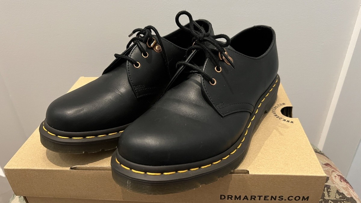 DR. MARTENS 1461 Rose Gold Hardware Leather Shoes Oxfords