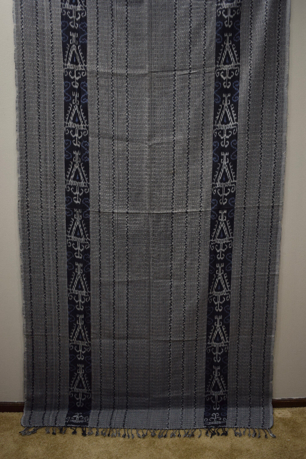 Java Blanket Indigo Blue Handmade Design Ceremonial Indigo Cloth