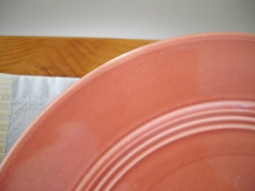 Platos Fiesta Vintage Homer Laughlin Arlequín ROSA 9 1/4" ~ Juego de 4 ~ - Imagen 7 de 13