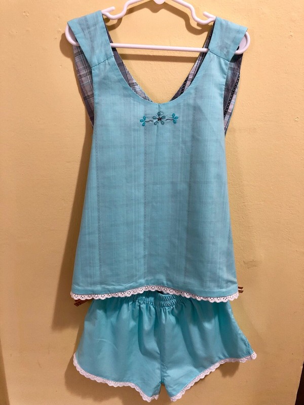 Well Dressed Wolf Aqua Plaid Tunic Set Size 6 EUC