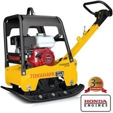 Reverse Plate Compactor Honda 6.5 HP Hydraulic Asphalt Aggregate Soil Tamper