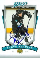 Steve Bernier autographed Hockey Card (San Jose Sharks) 2006 Upper Deck MVP #243