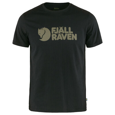 Fjällräven Logo Herren-T-Shirt kurzarm kurzarm Freizeitshirt Schwarz NEU 2022