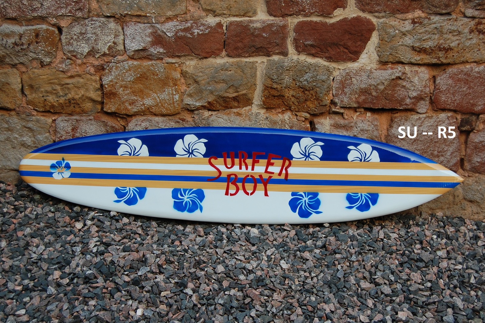 MODEL WOOD 100cm SURFBOARD PAINTED BOTH SIDES blueE SURFER BOY HIBISCUS su100R5D MODEL WOOD 100cm SURFBOARD PAINTED BOTH SIDES blueE SURFER BOY HIBISCUS su100R5D