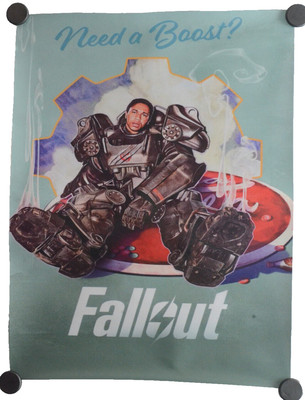 Fallout TV Show Maximus BoS Canvas Poster  Unframed 11-3/4''W X 16-1/2''H
