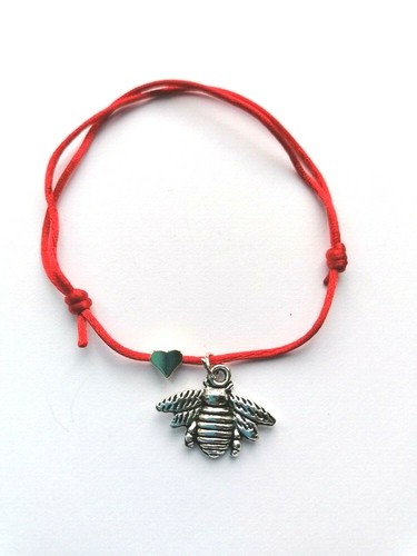 PULSERAS AMISTAD AJUSTABLES ABEJA PLATEADAS - ROJAS Y NEGRAS - DESCUENTOS COMPRA MÚLTIPLE - Imagen 3 de 5