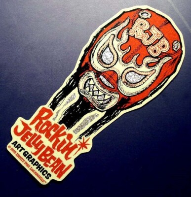 RJB Mask Red STICKER Decal Rockin Jelly Bean R41 | eBay