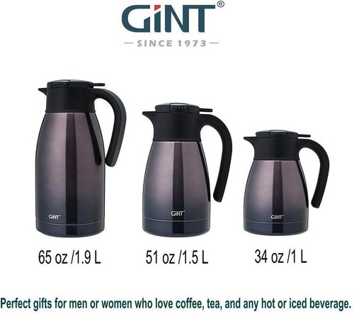 51Oz Stainless Steel Thermal Coffee Carafe with Lid/Double Walled Vacuum Thermos - Picture 8 of 8