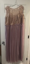 Plus Size Rose Gold Bridesmaid Dress NWT