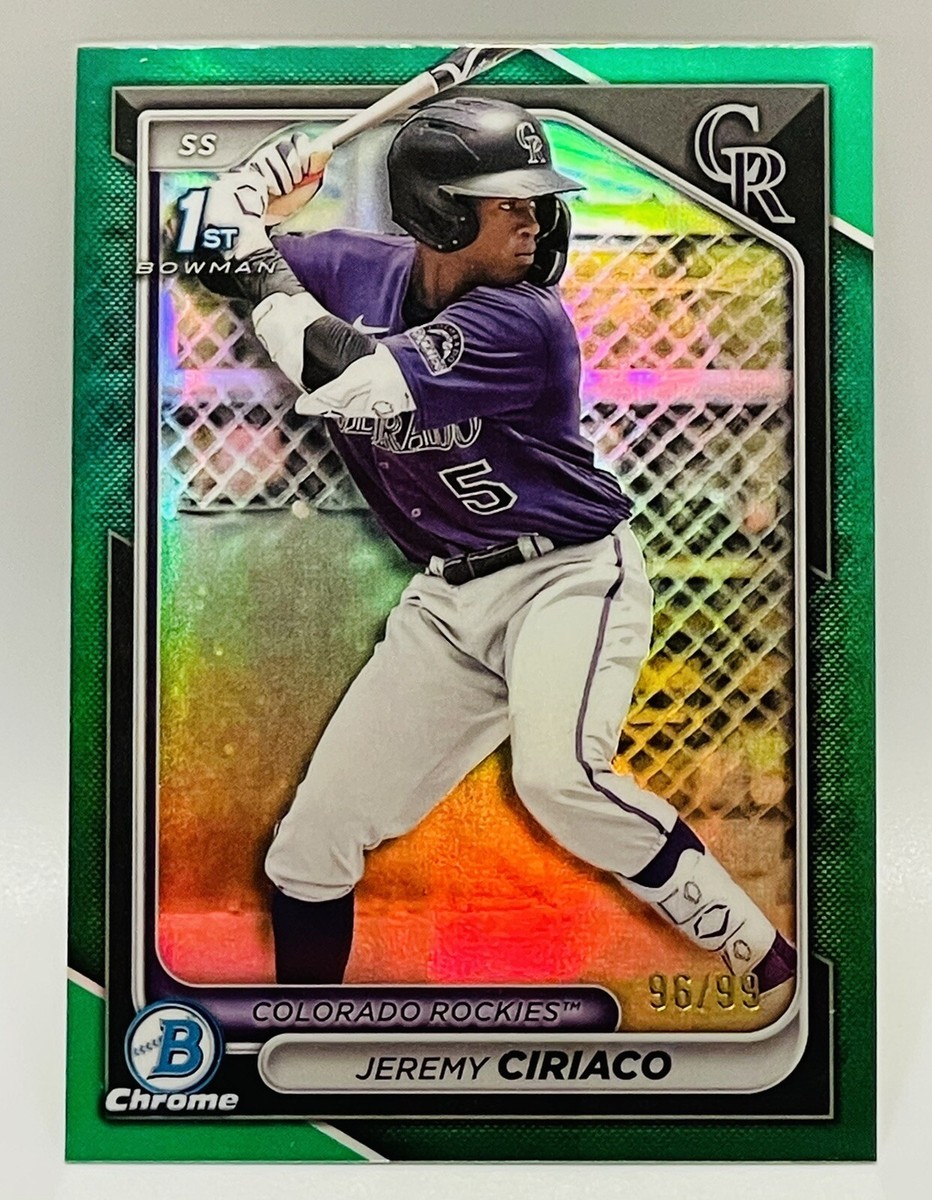 Jeremy Ciriaco *96/99* 2024 1st Bowman Chrome Green Refractor #BCP