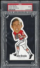 1972 NFLPA Vinyl Football Sticker John Brodie San Francisco 49ers PSA 9 Mint 395