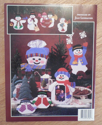 American School of Needlework Plastic Canvas Pattern Booklet "Snowmen" in 7-Mesh - Picture 3 of 3
