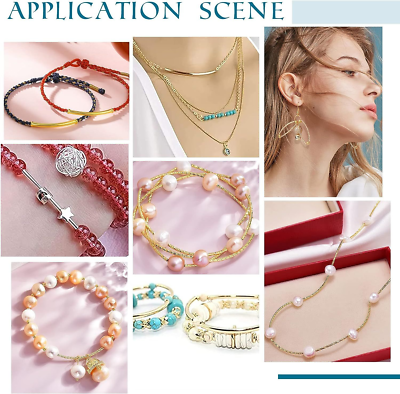 PH PandaHall 240pcs Colors Curved Noodle Tube Beads 35mm Gold