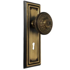 The Williamsburg PRIVACY Set in Highlighted Bronze - 5 Door Knob Choices