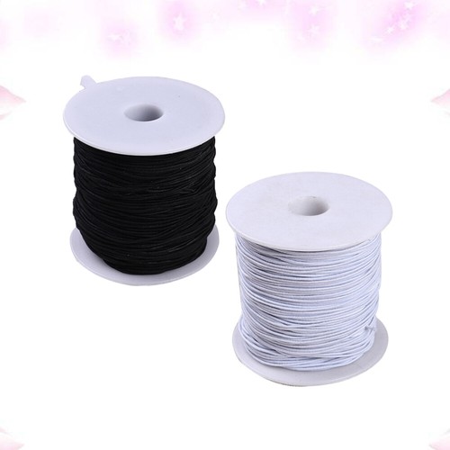 2PCS Elastic Ribbon Band Ear Rope String Elastic Strap Earloop Elastic Spool - Picture 3 of 12