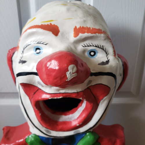 VTG. 40'S CARNIVAL CLOWN TOSS GAME MADE IN SPAIN (WOOD & PAPER MACHE) - Picture 2 of 13