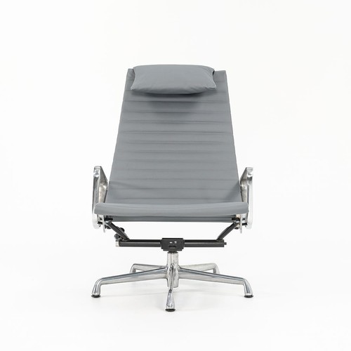 2010er Herman Miller Eames Aluminium Group Relaxsessel in grauem Leder - Bild 3 von 12
