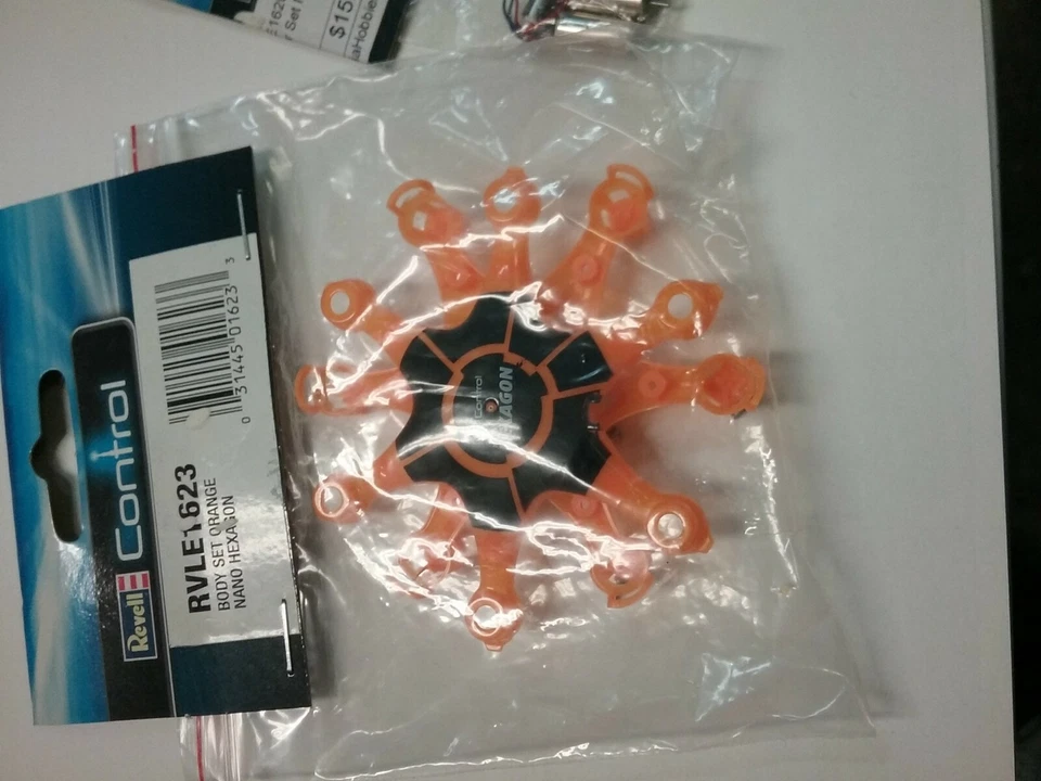 JUEGO DE CARROCERÍA DRONE HEXAGONAL REVELL NANO MOTORES NARANJA RVLE1623 RVLE1620 NUEVO Foto 2 de 3