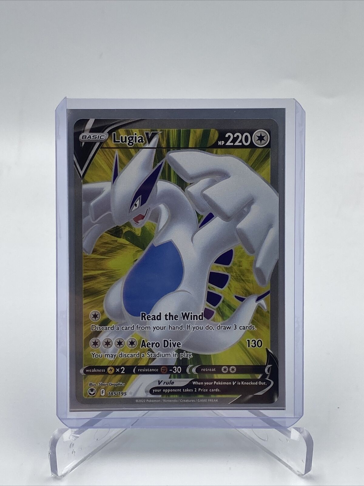 Lugia-V 185/195 in Portuguese Silver Tempest Pokémon TCG