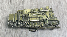 Train Belt Buckle Locomotive 9 Brass The Great American Buckle Co 1083