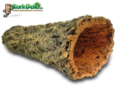KORK-DEKO XXL Kork Röhre Natur Kork, Kork Rinde, Nager | gereinigt | 60cm lang, ⌀= 15-20cm
