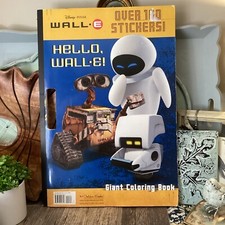 Hello Wall-E Giant coloring book Stickers Disney Pixar Golden Books New W/Wear